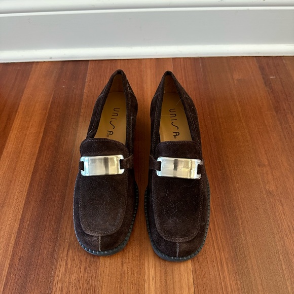 Vintage Unisa Brown Suede Loafers - Picture 2 of 6